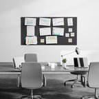 MaxGear Extra Large Cork Board for Wall 72" x 48", Black Bulletin Board, 6 Pack Felt Wall Tiles with Pushpins, Cork Boards for Office Push Pin Board Tack Board Felt Board