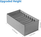 4 Packs T-shirt Drawer Organizers for Clothing,10 Grids Compartment Wardrobe Storage Box, Clothes Organizer for Folded Clothes, T-shirt, Legging-15.75''x9.06''x5.91''