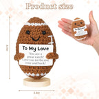 I Love You Gifts for Him,to My Love Handmade Crochet Football Doll Present for Him Her Boyfriend Girlfriend