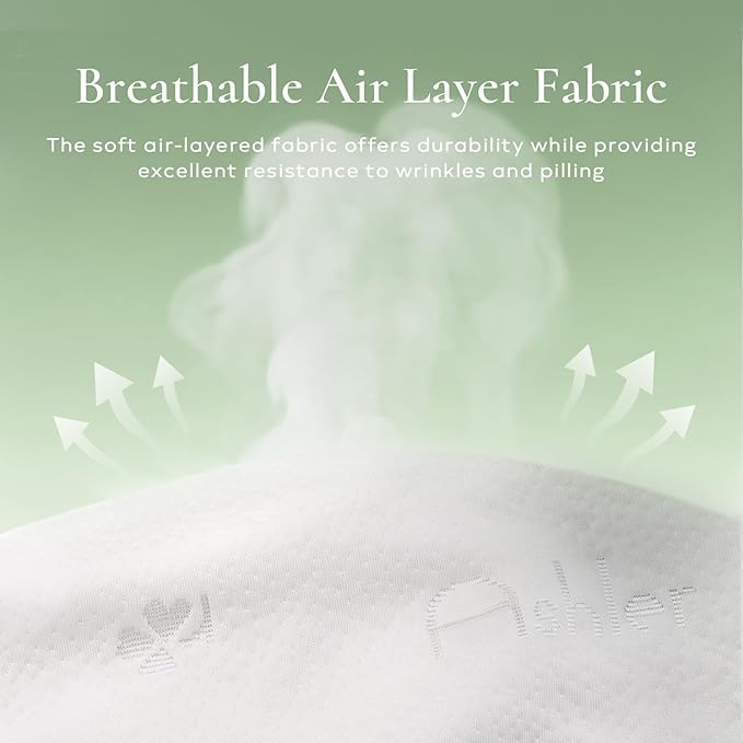 Ashler Throw Pillow Inserts- 24x24 Pillow Inserts with Air Layer, Premium Bed and Couch Pillows - Indoor Decorative Throw Pillow, Square Cushion Sham Stuffer, Pack of 2, White