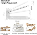 Shoe Stacker Shoe Rack Organizer for Closet Space Saver Storage Shoe Holder Organization (Transparent, 6 pack)