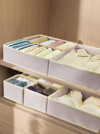 12 Pack Drawer Organizer Clothes, Foldable Fabric Dresser Organizer Closet Organizers and Storage Box for Underwear,Folded Clothes,Baby Clothing,Socks,Bra,Towels,Ties(12 Pack,Pink)