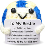Handmade Collectible Volleyball for Her,Emotional Support Gift for Girlfriends,Volleyball Lover Gifts,Cute Home Decor for Sister & BFF,Work Bestie Bestfriend for Birthday