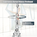Aerial Silks Kit & Aerial Yoga Hammock - 11Yd Premium Fabric with Hardware - Easy Setup for Flying Yoga, Aerial Swing & Fitness - Supports Up to 14ft Rigging