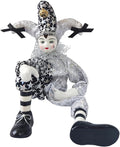 Maxyoung 14 Inch Porcelain Clown Doll Vintage Dolls Figurine, Collectible Figure, Hand Painted Toy, Christmas Halloween Birthday Gift, Twisted Body