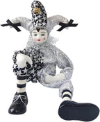 Maxyoung 14 Inch Porcelain Clown Doll Vintage Dolls Figurine, Collectible Figure, Hand Painted Toy, Christmas Halloween Birthday Gift, Twisted Body