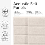 Felt Bulletin Board, 48"X 36" Felt Board for Wall, 12 Pack Felt Wall Tiles, with 70 Adhesive Tabs, Large Felt Bulletin Board Tiles, Cork Board for Room Office Decor, Classroom Pin Board (Oatmeal)