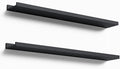 Boswillon 35.4 Inches Long Floating Shelves Wall Mounted, 2 Set Modern Black Wall Shelf for Bedroom, Nursery Book Shelf with Lip, Picture Ledge Shelf for Decor Living Room Bathroom Kitchen- Black