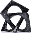 Modern Geometric Sculpture Black Knot Statue Decor, Home Bookcase Centerpiece Jax Decorative, Tabletop Sculpture and Figurines, For Home Decor Accent Cube Ornaments