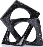 Modern Geometric Sculpture Black Knot Statue Decor, Home Bookcase Centerpiece Jax Decorative, Tabletop Sculpture and Figurines, For Home Decor Accent Cube Ornaments