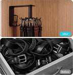 Xuhal Belt Hanger Wall Mount 360° Rotatable Belt Organizer for Closet Heavy Duty Carbon Steel Tie Storage Rack Space Saving Hanging Holder for Bra, Tank Top, Tie, Scarf and Accessories