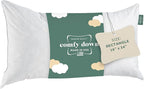 ComfyDown Decorative Throw Pillow Insert, Down and Feather Fill, 100% Cotton Cover, 233 Thread Count - Made in USA (16" X 34")