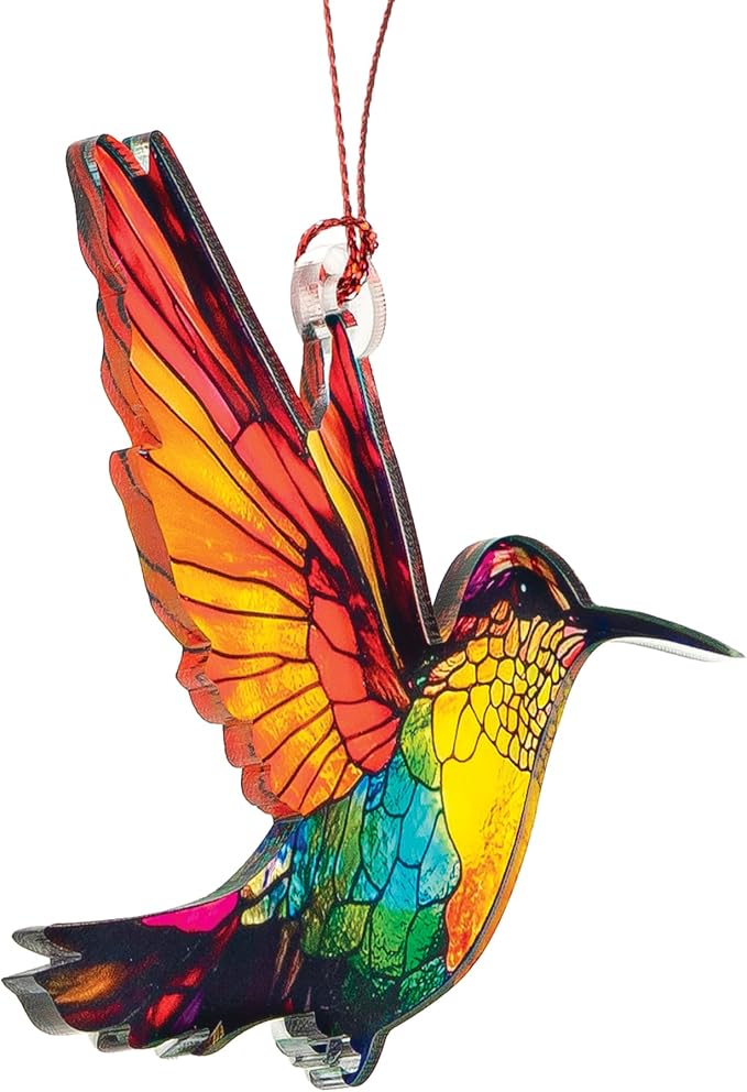 Hummingbird Gifts for Women, Colorful Hummingbird Ornament, Bird Ornaments for Christmas Tree, Hanging Decor for Door, Yard, Outdoor or Windows, Home Decor, Birthday Gift for Mom