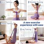 Pedal Resistance Bands with Handle, 8 tube/10 Tube Stretch Bands, Fitness Shaping Yoga Exercise Equipment, Natural Rubber Tension Rope, for Abdominal, Leg, Arm and Back Slimming Training