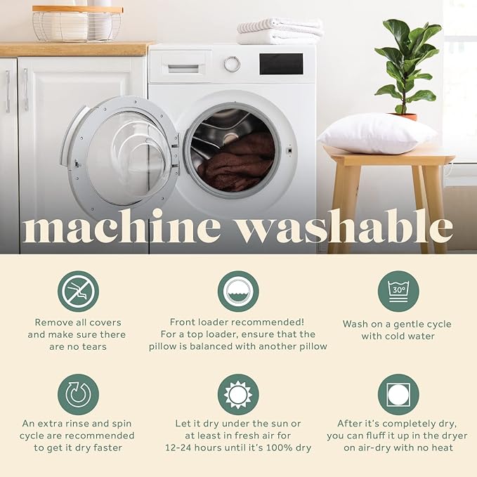 ComfyDown Decorative Throw Pillow Insert, Down and Feather Fill, 100% Cotton Cover, 233 Thread Count - Made in USA (16" X 30")