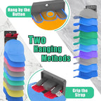 Hat Organizer for Baseball Caps 2 Packs with Built-in Spring Clips - Wall Mount Closet Hat Rack Holder, Adjustable Storage for Door/Closet Display Hat Racks Hanger (Strong Adhesive & Screws)