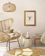 VIYYIEA Vintage Gold Framed Wall Art for Living Room, Birds Canvas Prints Home Decor, Sketch Painting Picture, Bedroom Wall Decor Gifts for Friends or Family -【Hummingbird】-(16L x 12W)