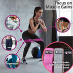 Fittest Pro by Limm Resistance Bands for Legs and Butt, Fabric Exercise Loop Bands Yoga, Pilates, Rehab, Fitness and Home Workout, Strength Bands for Booty