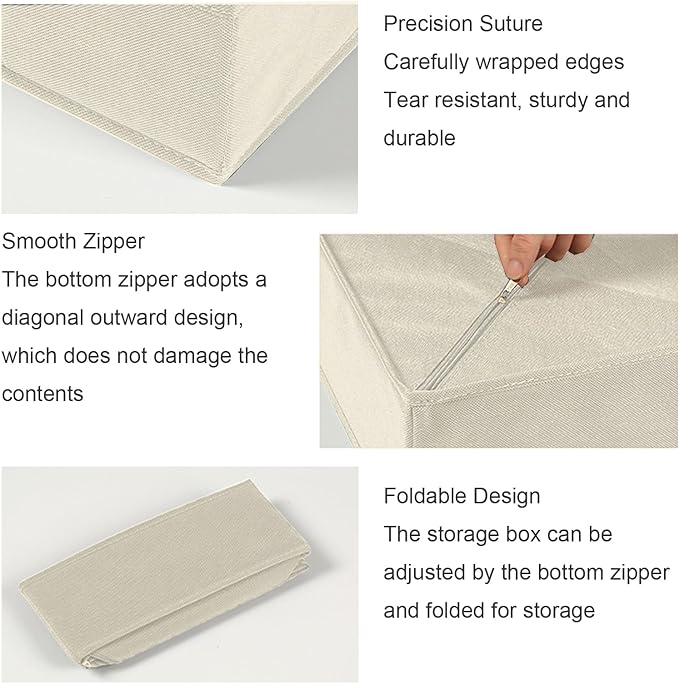 Drawer Organizer Clothes,12Pcs Dresser Drawer Organizers Foldable Closet Organization and Storage Dividers for Underwear, Sock, Baby Closet Organizer (Beige)