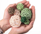 Patelai 36 Pcs Wicker Rattan Balls Decorative Balls for Vase Centerpiece Bowls Orbs Filler for Home Decor,4 Sizes(Vivid Color,2.8'',2.4'',2'',1.6'')