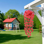 2PCS Artificial Hanging Flowers, 132 Violet and Eucalyptus Vines Fake Hanging Plants for Wall Home Room Garden Artificial Flowers for Decoration