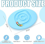 Kids Maze Balance Board Plastic Wobble Rocker Balance Board with Mini Balls Load 170lb for Balancing Exercise Equipment Game Boys Girls Physical Therapy 18.5 x 14.57 Inch(Blue,Round)