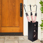 Compact Metal Umbrella Stand for Home Office Hallway – Rustproof Coated Steel Holder