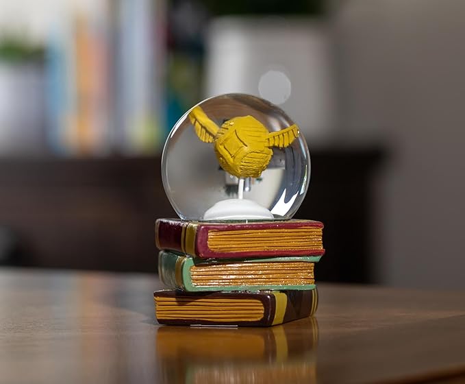 Harry Potter Golden Snitch Mini Snow Globe with Swirling White Flakes | Collectible Keepsake Display | 3 Inches Tall