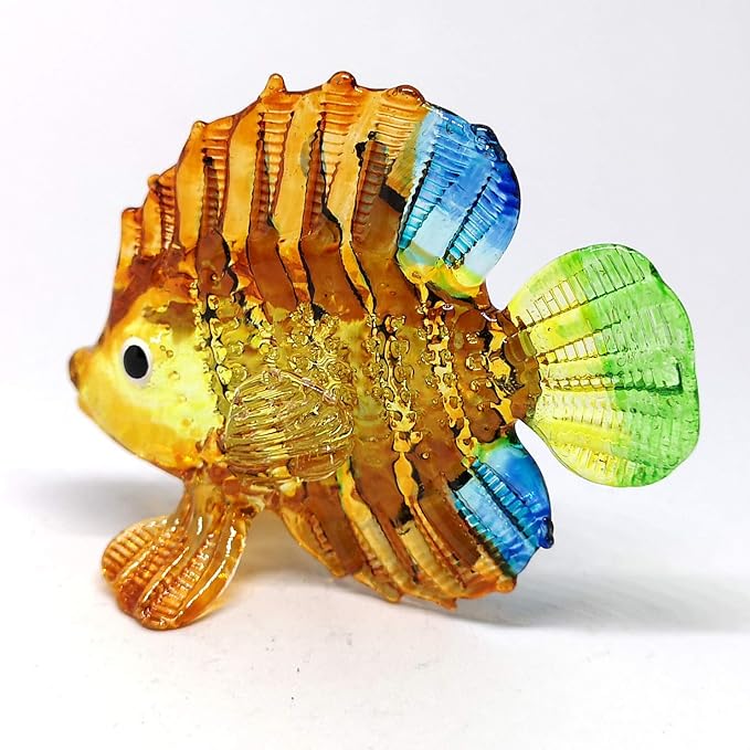 Aquarium Handicraft Miniature Hand Blown Glass Fish Figurine Collectibles