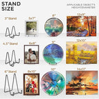 Display Stands Metal Frame for Picture Decorative Plates Book Photo Artistic Work Home Showrooms Ornaments Storage Stands with Shelves and Drawers (4.3 inch)