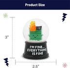 Funny Novelty Snow Globe – Quirky Mini Desk Gift for Office, Home, or Holiday – Unique Collectible Gag Gift for Friends and Coworkers - Dumpster Fire
