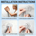 4Pack Wreath Hanger Hooks,Big Suction Cup Wreath Hooks for Halloween Christmas Décor,22 LB Heavy Duty Waterproof Removable Large Wreath Holder for Window Glass Smooth Doors Tiles Welcome Sign,Clear