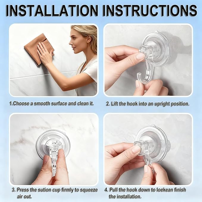 4Pack Wreath Hanger Hooks,Big Suction Cup Wreath Hooks for Halloween Christmas Décor,22 LB Heavy Duty Waterproof Removable Large Wreath Holder for Window Glass Smooth Doors Tiles Welcome Sign,Clear