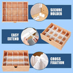 Blosssound 15 Pcs 5.12 Tall Drawer Divider Adjustable Drawer Organizer DIY Ultra Deep Storage Organizer Separator with Fixed Buckle for Underwear Socks Dormitory Office Kitchen Bedroom(White)