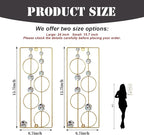 ZEXUIRU 2 Pcs Abstract Metal Art for Wall Decor Living Room Bedroom Bathroom Office Metal Bling Modern Geometric Hanging Vertical Small Iron Sculpture Plaque Pack -Gold 15.7in