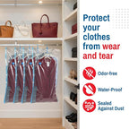 Spacesaver Hanging Vacuum Storage Bags (Pack of 4) - Vacuum Sealer Bags, Closet Organizer, Sealed Storage, Space Bag - Blanket, Bedding, Garment, Clothing, Dress, Suit, Long Coat, Jacket