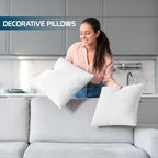 Utopia Bedding Throw Pillows Insert (Pack of 4, White) - 26 x 26 Inches Bed and Couch Pillows - Indoor Decorative Pillow