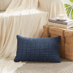 Fancy Homi 4 Packs Decorative Throw Pillow Covers for Living Room Couch Bed, Modern Farmhouse Boho Home Décor Accent Cushion Case, 24" x 14", Dusty Blue