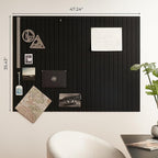 Large Felt Bulletin Board - Stylish Perfectly Sized 35" x 47" Cork Board Alternative for Office & Wall Decor – 12 Customizable Adhesive Tiles w/Golden Pins are Perfect to Display Your Photos