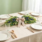 Floral Swag for Front Door Greenery Teardrop Swag Artificial Eucalyptus Olive Leaves Mixed Berry Swag with Bow Summer Wreath for Farmhouse Wedding Arch Party Wall Home Indoor Outdoor Holiday Decor