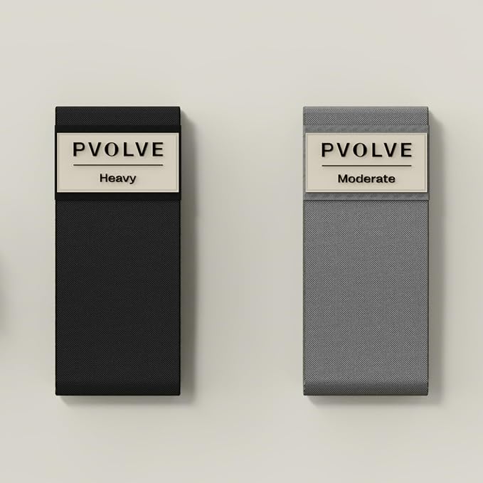 Pvolve Booty Bands Set – Moderate & Heavy Fabric Resistance Bands for Glutes, Hips & Legs