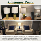 G-SAFAVA 20.25" Small Table Lamps Set of 2 Modern Ceramic Lamps for Living Room Farmhouse Bedside Lamps Boho Lamps for Night Stands Grey Bedroom Lamp Side End Table Lamps