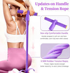 Pedal Resistance Bands with Handles, Durable 6-Tubes Multifunction Pedal Resistance Band, Natural Rubber Foot Pedal Resistance Bands, Fitness Resistance Bands for Abdomen, Waist, Arm, Leg