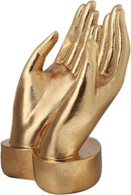 Golden Hands Sculpture Elegant Resin Home Decor Hands Statues Versatile Love Ornament,Perfect for Bedroom, Office Desktop, Cabinets,Wedding (Holding Hands)