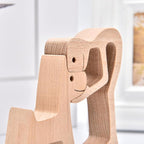 ISHINE Wood Decor Wooden Statue Man and Dog Figurine Handmade Carved Creative Home Office Gift for Men Women Accents Decoration Natural ECO Friendly 7x3 inches (B-Man Kisses Dog)