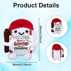 JEWGLO Grandpa Gifts for Fathers Day Baseball Doll Birthday Gifts for Grandpa Positive Handmade Baseball Crochet First Father's Day New Grandpas Gift Ideas for Grandfather from Granddaughter Grandson