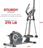 Sunny Health & Fitness Elite Interactive Series Exercise Elliptical with Exclusive Free SunnyFit App Enhanced Bluetooth Connectivity - SF-E320047