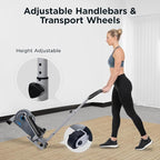 JLL Elliptical Exercise Machine, Mini Elliptical Cross Trainer 2-in-1 Sit/Stand, 8-Level Magnetic Resistance, Compact Home & Office, LCD Monitor, Free Smart Fitness App, Transport Wheels
