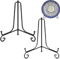 Vivinin 2 Pack Plate Stands - Metal Frame Holder & Artwork Display, 8 Inch Picture Frame Stand for Tabletop Art, Photo & Platter