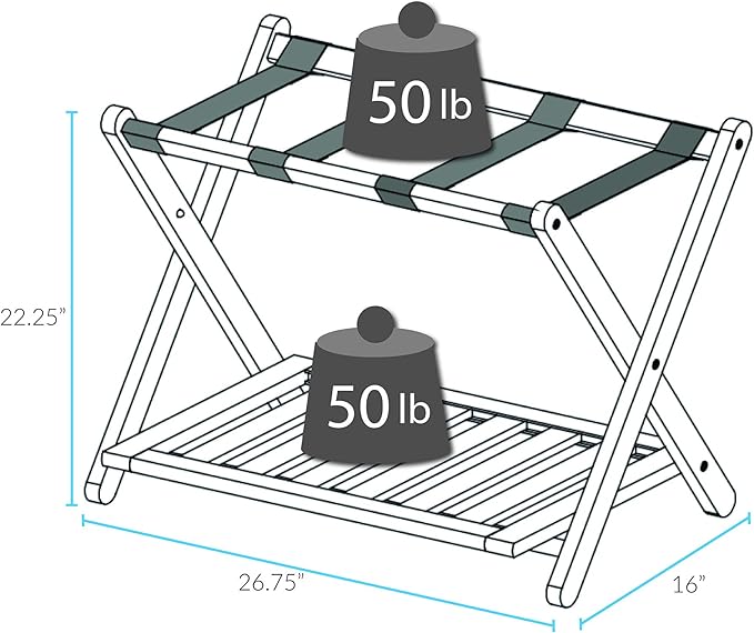 Casual Home Luggage Rack, Espresso